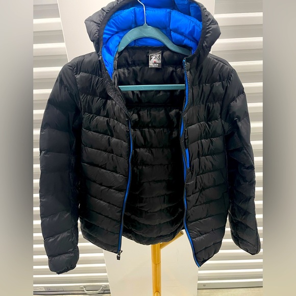 NWT ❄️ ZeroXPosur quilted lightweight black blue winter coat ❄️Boys L 14-16 - Picture 1 of 15